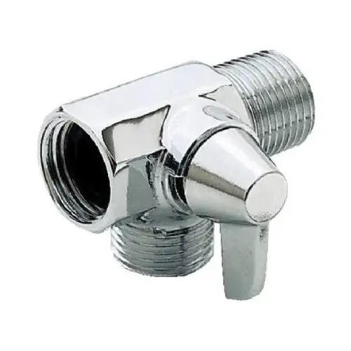 Master Plumber 542327 Chrome Finish Shower Flow Diverter With Arm Control