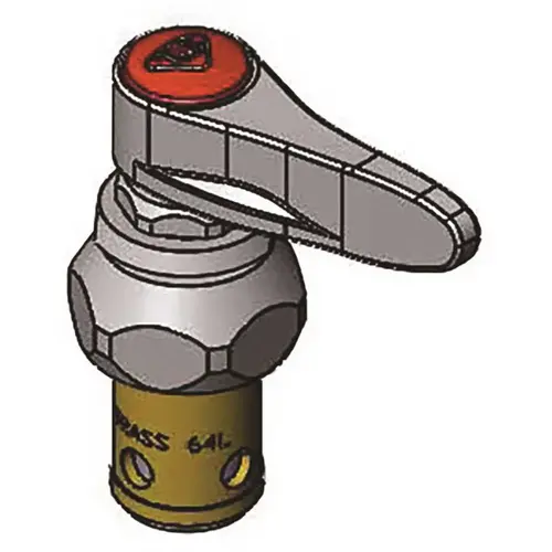 T & S BRASS & BRONZE WORKS 006480-40NS T&S BRASS Eterna Cartridge for Dome Escutcheon Right-to-Close Lever Handl Hot/Red Chrome