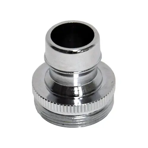 Danco 9D00010506 Dishwasher Aerator Adapter, 15/16-27 x 55/64-27 in, Threaded, Brass, Chrome Plated