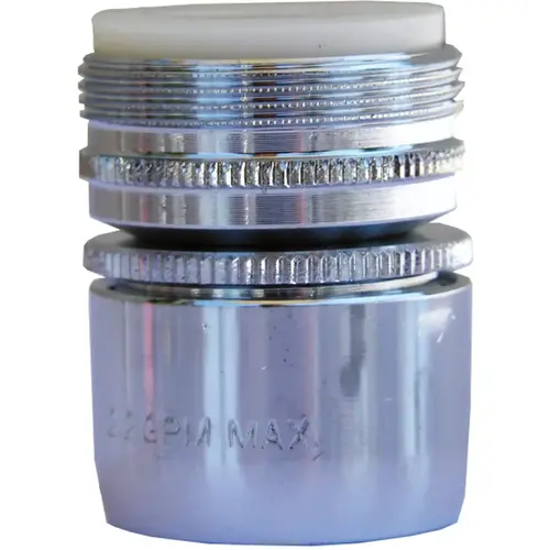 Lasco 09-1227 2.2 GPM Dual Thread Swivel Spray Aerator, Chrome-Plated