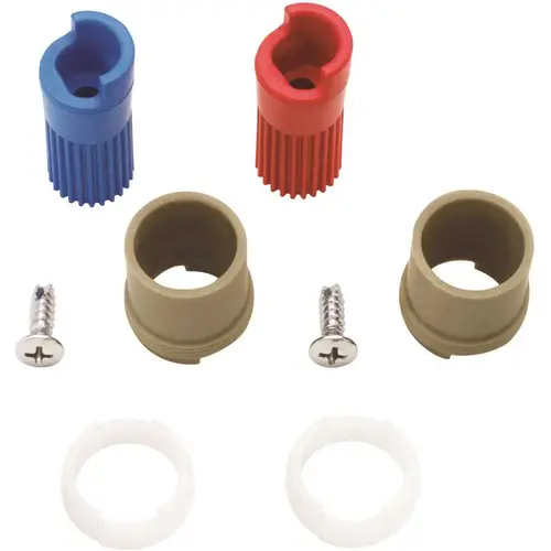 Moen 97479 Stem Extension Kit, Hot and Cold Side, Monticello Widespread in Red and Blue
