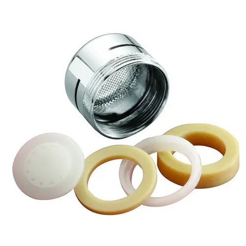 Plumb Pak PP800-1 Faucet Aerator, 15/16-27 x 55/64-27 Male x Female Thread, Brass, Chrome Plated
