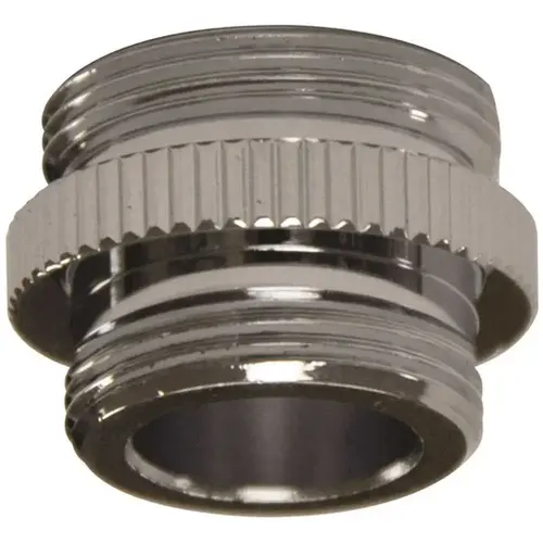 Danco 10516 Dishwasher Aerator Adapter, 3/8-18 x 55/64-27 in, IPSM x Male, Brass, Chrome Plated