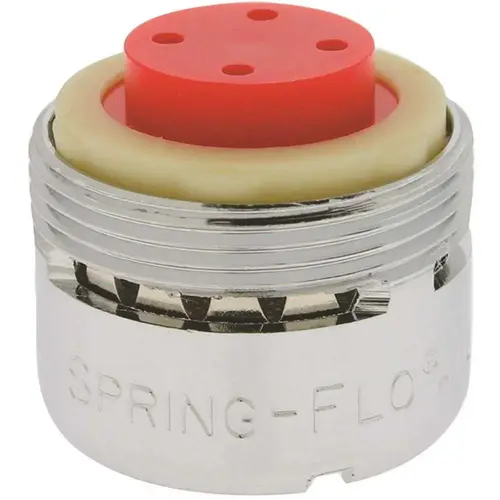 National Brand Alternative 5407603 Spring-Flo 2.2 GPM 13/16 in. 27 Junior Male with Tightening Grooves Faucet Aerator Chrome - pack of 6