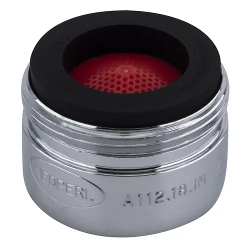 NEOPERL 5404205 Perlator 2.2 GPM 13/16 in. - 27 Junior Male with Tightening Grooves Faucet Aerator, Chrome red/chrome