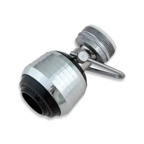 Whedon SV6C Swivel Sprayrator SuperSpray Dual Thread 15/16"- 27M x 55/64"-27F Chrome Plated Chrome Plated