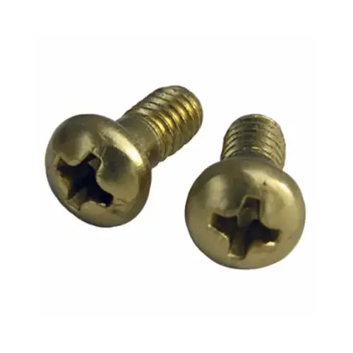 LARSEN SUPPLY CO., INC. SB-555 Brass Faucet Bibb Screw, 3/8 In. Long x 8-32 Thread pair