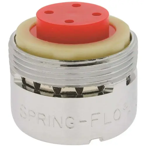 National Brand Alternative 5407203 Spring-Flo 2.2 GPM 15/16 in. 27 Regular Male with Tightening Grooves Faucet Aerator Chrome - pack of 6