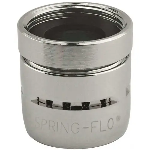 National Brand Alternative 5414005 Spring-Flo 1.8 GPM 13/16 in. - 24 Regular Female with Chicago Adapter, Chrome Blue/Chrome