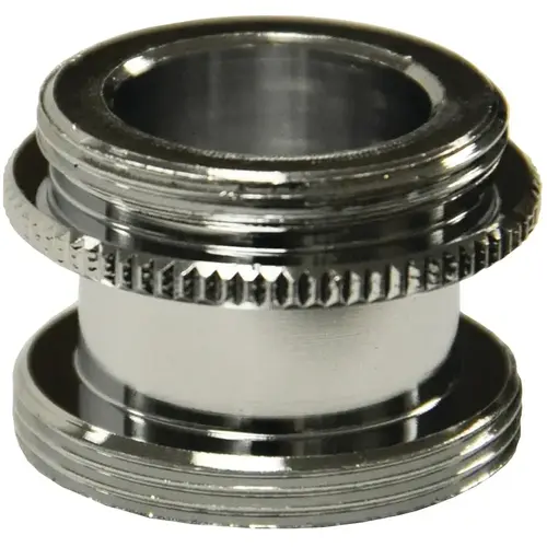 Danco 10517 Aerator Adapter, 15/16-27 x 55/64-27 in, Male, Brass, Chrome Plated
