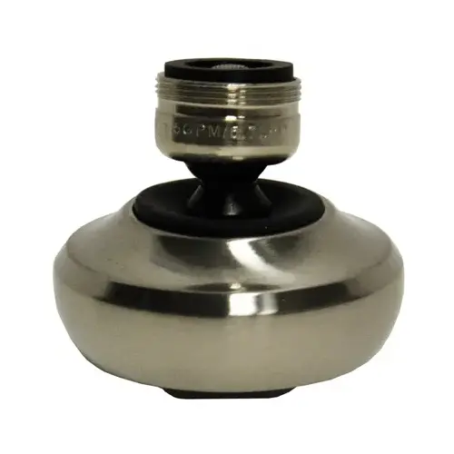 Danco 9D000010502 Swivel Sprayrator, 15/16-27 x 55/64-27 Male x Female Thread, Brass, Brushed Nickel, 1.5 gpm