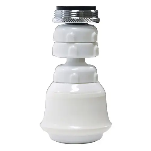Danco 9D00010499 Swivel Sprayrator, 15/16-27 x 55/64-27 Male x Female Thread, Plastic, 1.5 gpm White