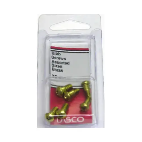 LARSEN SUPPLY CO., INC. XS-601 Brass Bibb Screw, Assorted, 6-Pk.
