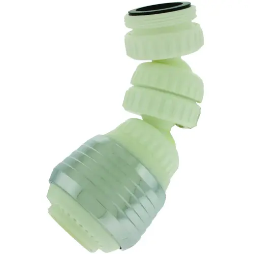 Plumb Pak PP800-5 Faucet Aerator, 5/16-27 x 55/64-27 Male x Female Thread, Plastic White