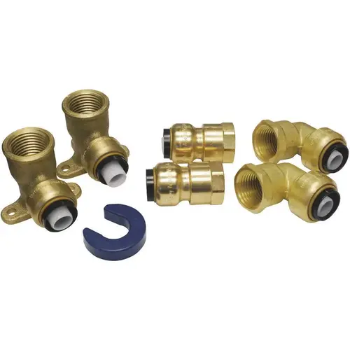 Tectite FSBSHOWKIT 1/2 in. Brass Push-To-Connect Shower/Tub Installation Kit
