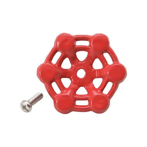 Homewerks Worldwide VACREPF3 Designed to fit most 1/2 inch to 3/4 inch valves the B&K industries cast-iron wheel handle is great to use as a replacement handle on your valve. This handle is made of cast iron to provide durabilit Red
