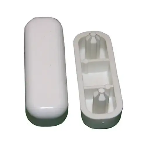 LARSEN SUPPLY CO., INC. 02-3307 White Plastic Toilet Seat 3/4 Inch X 1-3/16 Inch Oval Push-in Replacement Bumpers