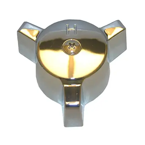 LARSEN SUPPLY CO., INC. HC-293 Eljer Faucet Handle, Hot, Large, Broach H, Metal, Chrome