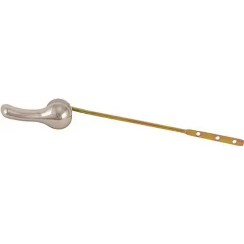 Proplus 192095 Universal Toilet Tank Lever with Plastic Spud and Nut, 8 in Chrome