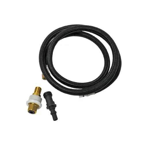 Danco 9D00010340 Premium Series Side-Spray Hose, 0.38 in Connection, Snap, 48 in L, PVC Black
