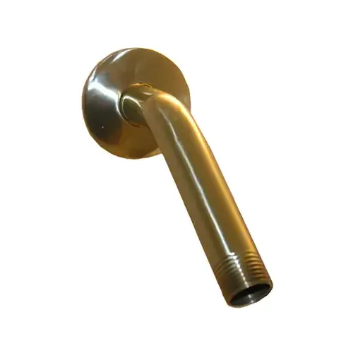LARSEN SUPPLY CO., INC. 08-2459 1/2-Inch Male Pipe Thread x 6-Inch Polished Brass Shower Arm & Flange