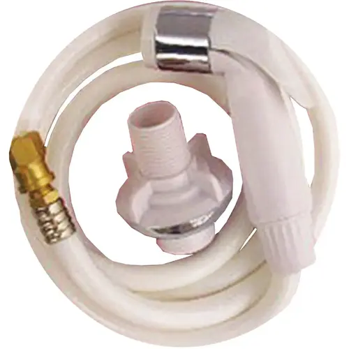 Lasco 08-1527 48 In. White Spray Head with Hose Sprayer