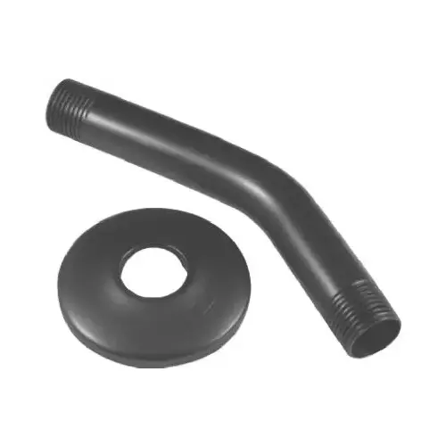 Danco 89411 Shower Arm & Flange Assembly, Oil Rubbed Bronze, 1/2-In. Pipe, 6-In.