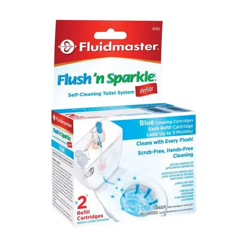 Fluidmaster 8102P8 Toilet Bowl Cleaner Refill Cartridge, #8100 - pair Blue