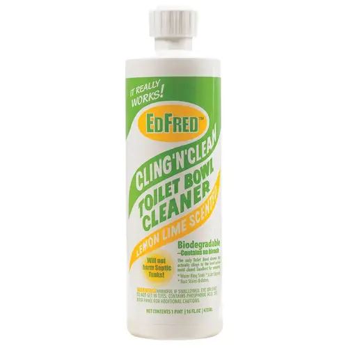 EdFred 63846-XCP12 Toilet Bowl Cleaner Cling 'N' Clean Lemon Lime Scent 16 oz Liquid - pack of 12
