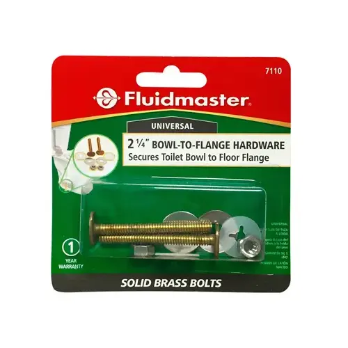Fluidmaster 7110 Bowl-to-Floor Bolt, Brass