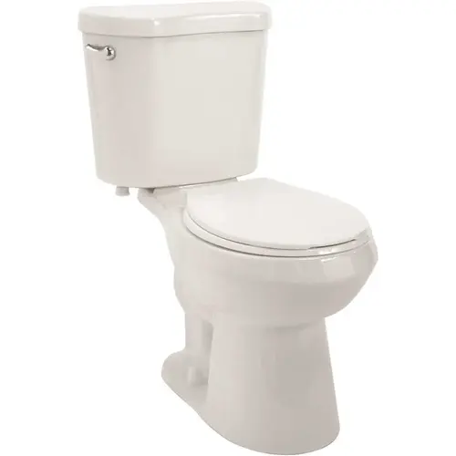 Premier 1034391 Select 1.28 GPF Single Flush Round Bowl Toilet in White with Seat Included