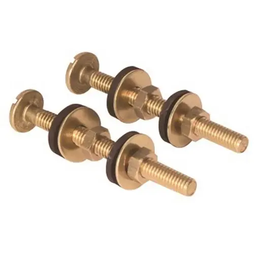 Proplus 555329 3/8 in. x 3-1/8 in. Solid Brass Closet Tank Bolts Pair