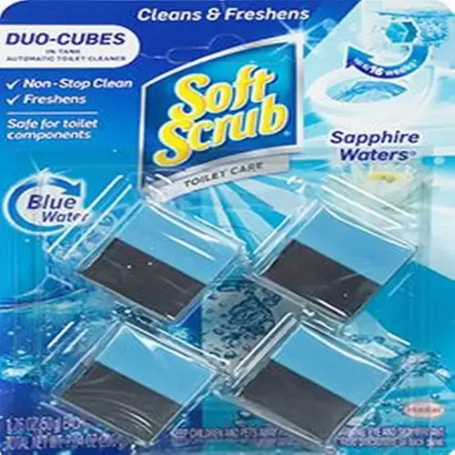 SOFT SCRUB 62942 In-Tank Toliet Cleaner Duo-Cubes Sapphire Waters Scent 7.04 oz Tablet