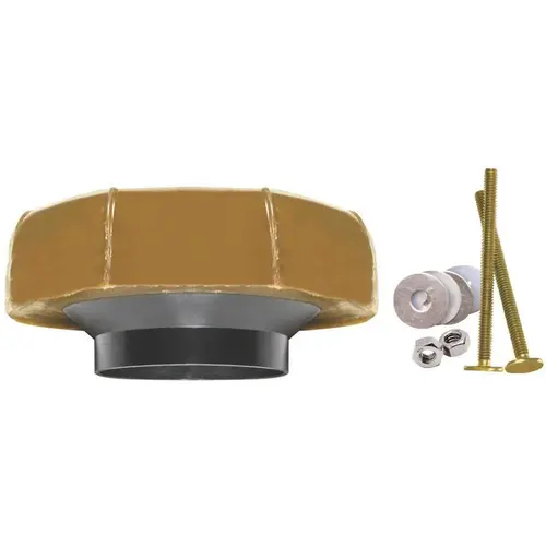 Everbilt 7514 Extra Thick Reinforced Wax Toilet Bowl Gasket with Flange and Bolts