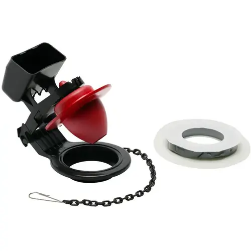Fluidmaster 555CRP8 Flush Valve Kit PerforMAX Black/Red Rubber Black/Red
