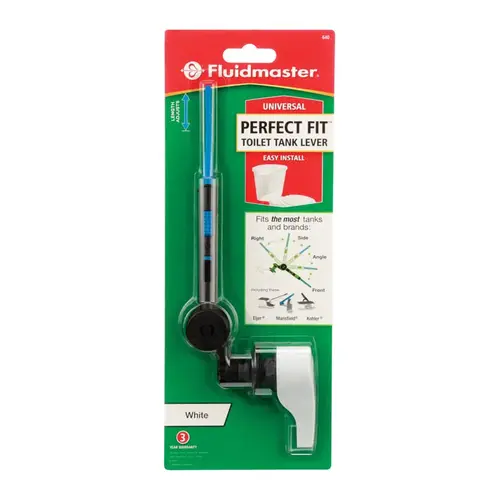Fluidmaster 640 Tank Lever Perfect Fit White Plastic For Universal White