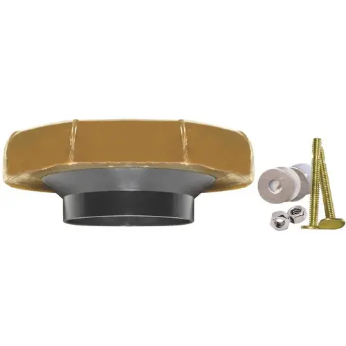 Fluidmaster 7511 Wax Toilet Bowl Gasket with Flange and Bolts