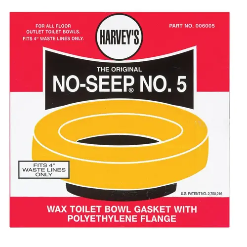 Harvey's 006005-XCP24 Toilet Bowl Gasket with Wax & Flange Harvey's Polyethylene - pack of 24