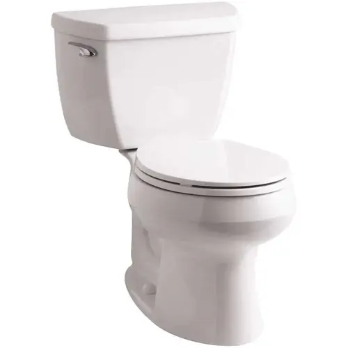 Kohler K-11464-0 Wellworth Classic Complete Solution 1.28 GPF Single Flush Round Toilet in White, Seat Included