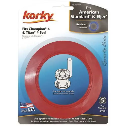 Korky 450BP Flush Valve Seal, Rubber Red