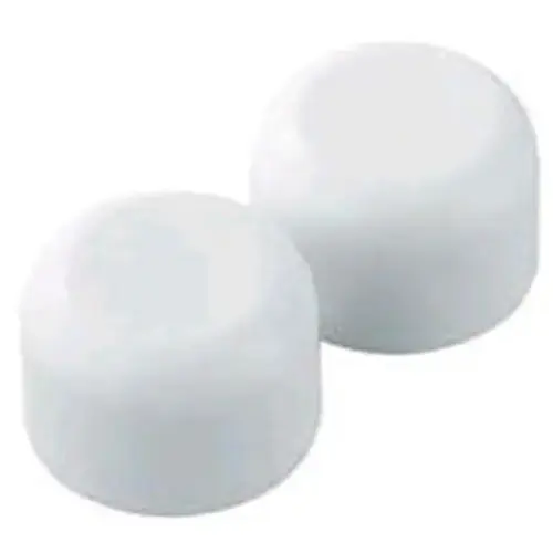 PlumbCraft 7641500T Toilet Bolt Caps White Plastic White Pair
