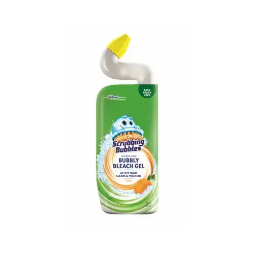 SCRUBBING BUBBLES 71580 Toilet Bowl Cleaner Bubbly Bleach Gel Citrus Scent 24 oz Gel