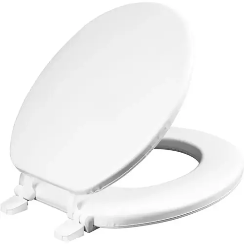 BEMIS 11-000 Toilet Seat Round White Vinyl Gloss