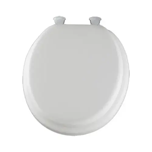 BEMIS 13EC-000 Toilet Seat Round White Vinyl Vinyl