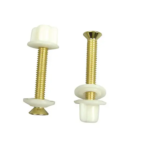 Danco 9D00088653 Toilet Seat Hinge Bolts Steel For Universal Pair Brass