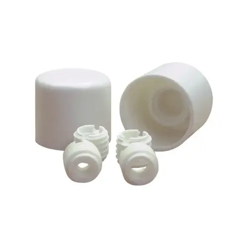 Danco 9D00088877 Twister White Plastic Screw-On Toilet Bolt Caps (2-Ct.) Pair