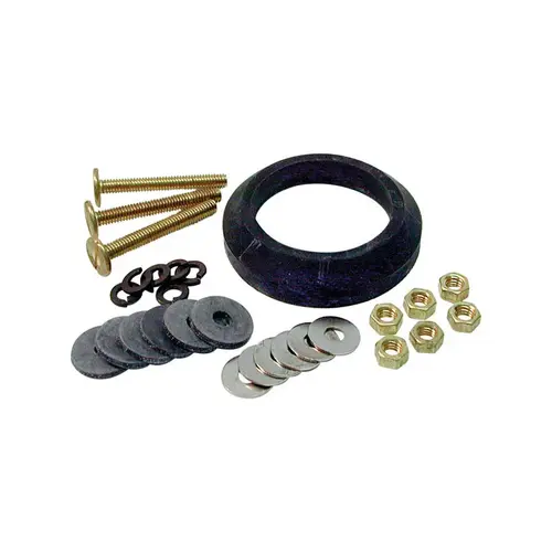 Danco 9D00088913 Toilet Tank-to-Bowl Kit, Brass/Rubber/Steel, White
