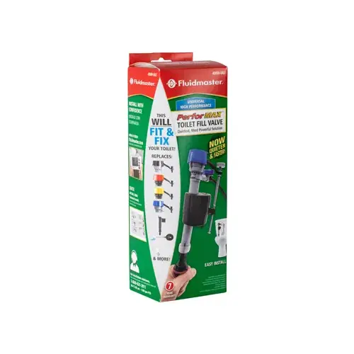 Fluidmaster 400H-002-P10 PerforMAX Series Fill Valve, Plastic Body, Anti-Siphon: Yes Black