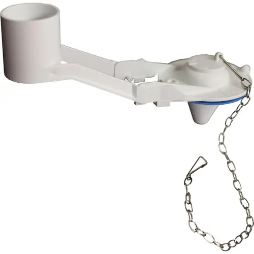 Lasco 04-1541 Coast White Plastic Counter Balanced Flapper with Stainless Steel Chain