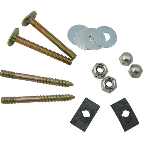 Lasco 04-3653 1/4 In. x 2-1/4 In. Brass Plated Steel Toilet Bolts - pack of 2